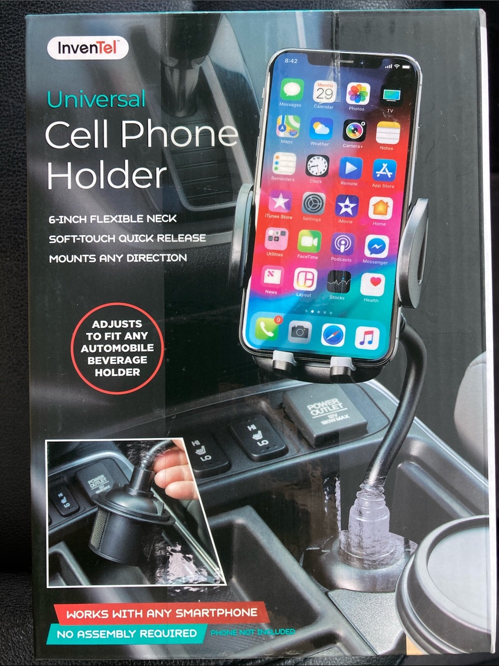 Universal Adjustable Gooseneck Cup Holder Cradle Car Mount - NEW